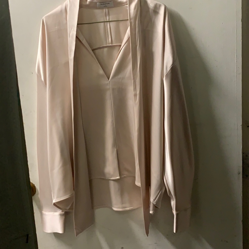Babaton Satin Tieneck Bloomsburry Blouse